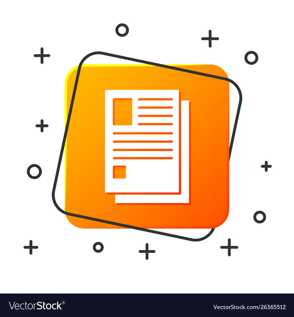 White file document icon isolated on vector image White file document icon isolated on