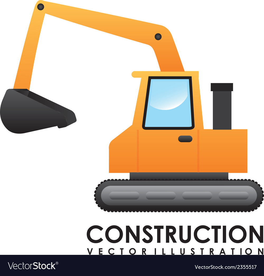 Construction design over white background