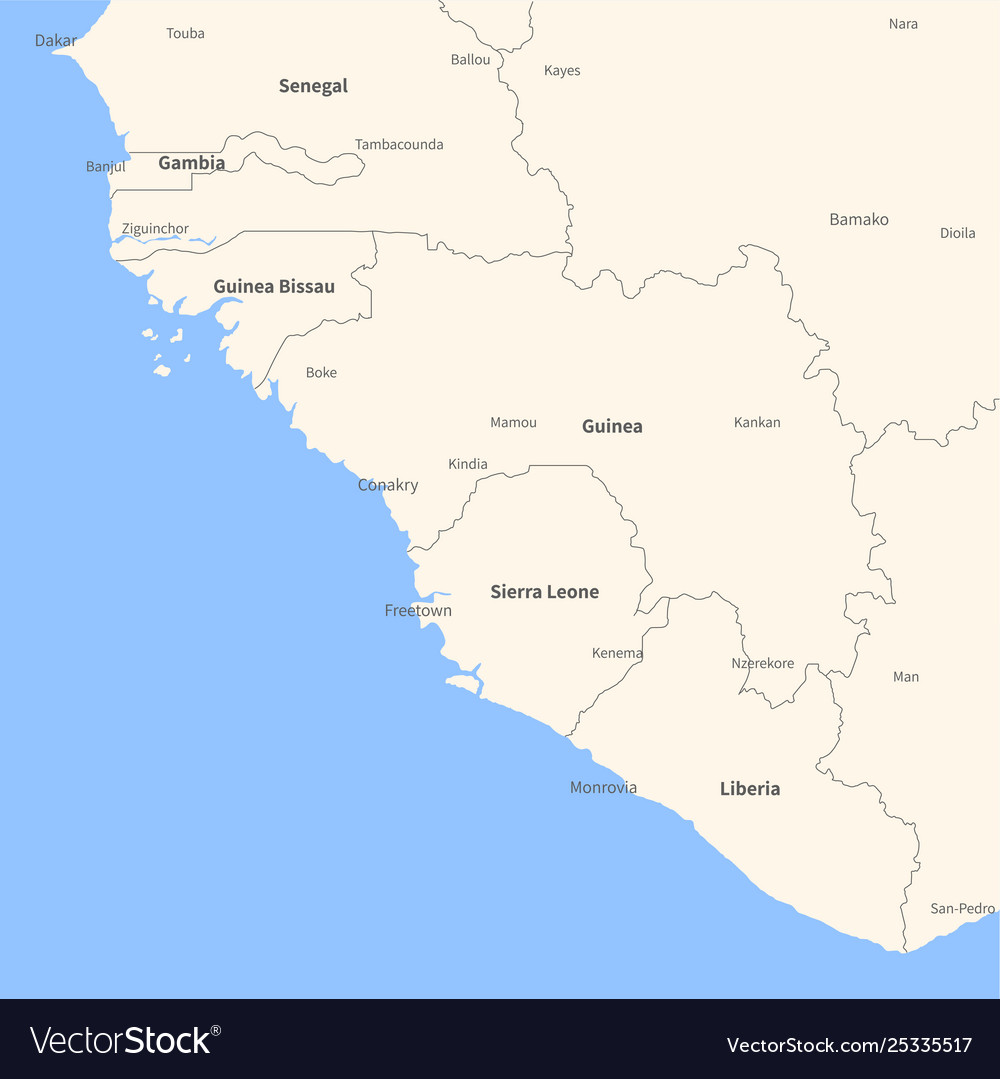 Detailed map guinea