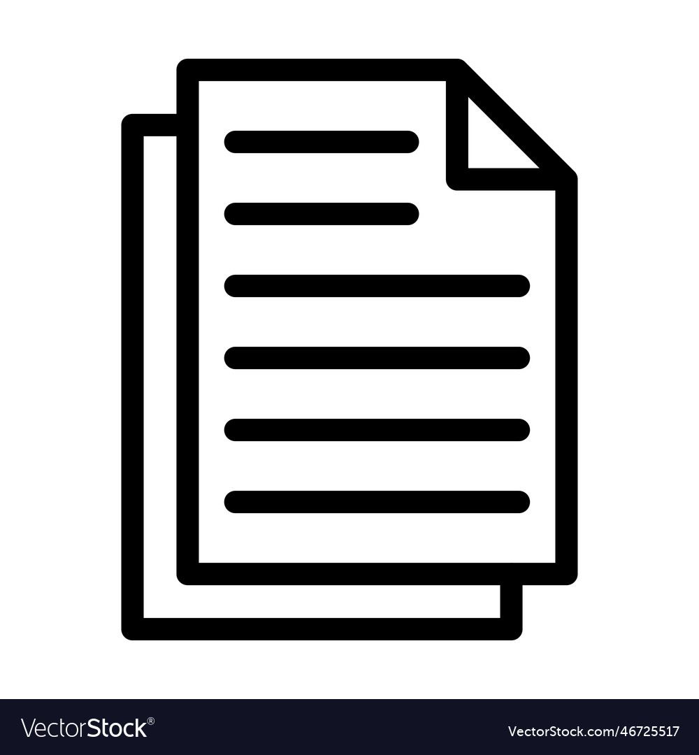 Documents thick line icon for personal