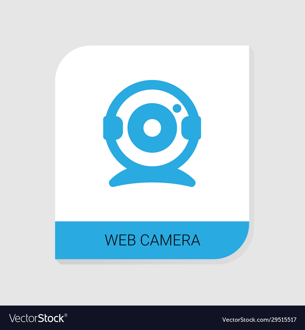 Editable filled web camera icon from video