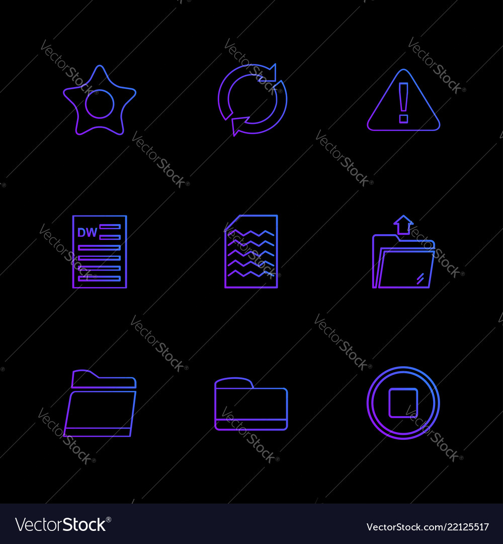 Folder files directory search code eps icons