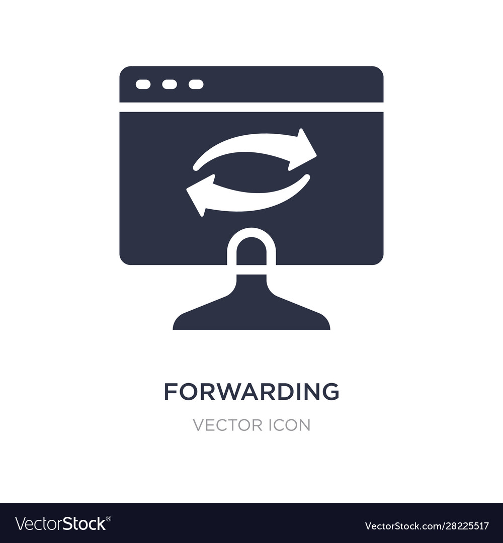 Forwarding icon on white background simple