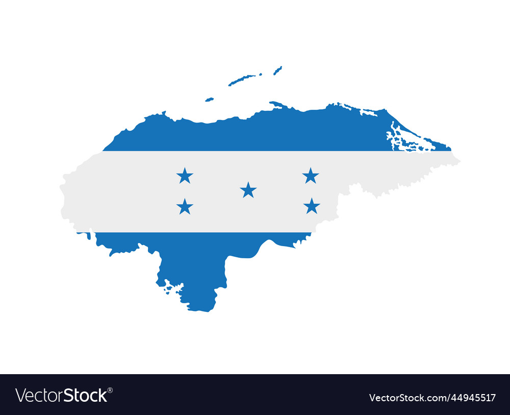 Honduras Karte Flagge Silhouette