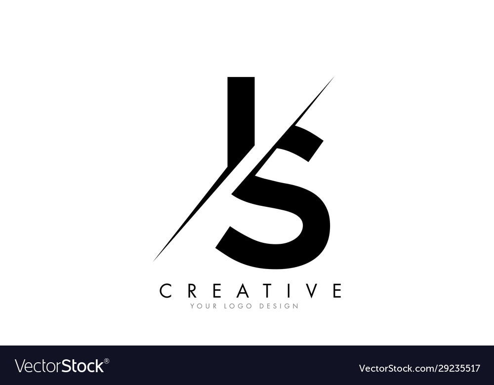 Ist i s Buchstaben Logo Design mit einem kreativen Schnitt