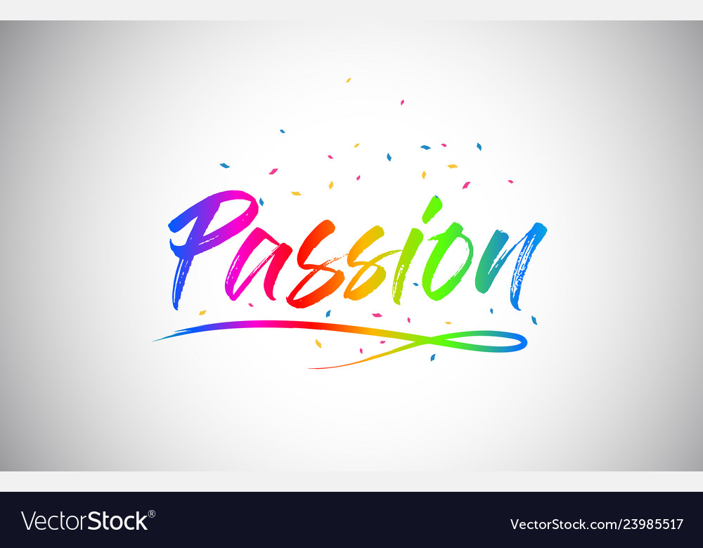 passion-creative-word-text-with-handwritten-vector-image