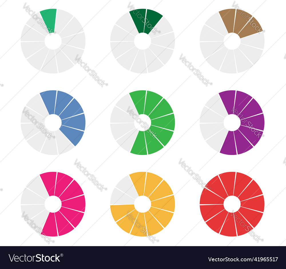 Preloader circular loading bar pie chart vector image Preloader circular loading bar pie chart