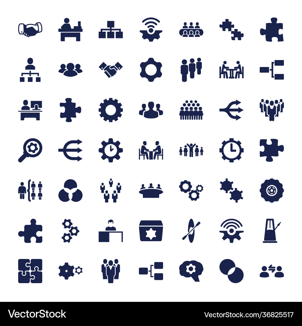Teamwork icons Royalty Free Vector Image - VectorStock