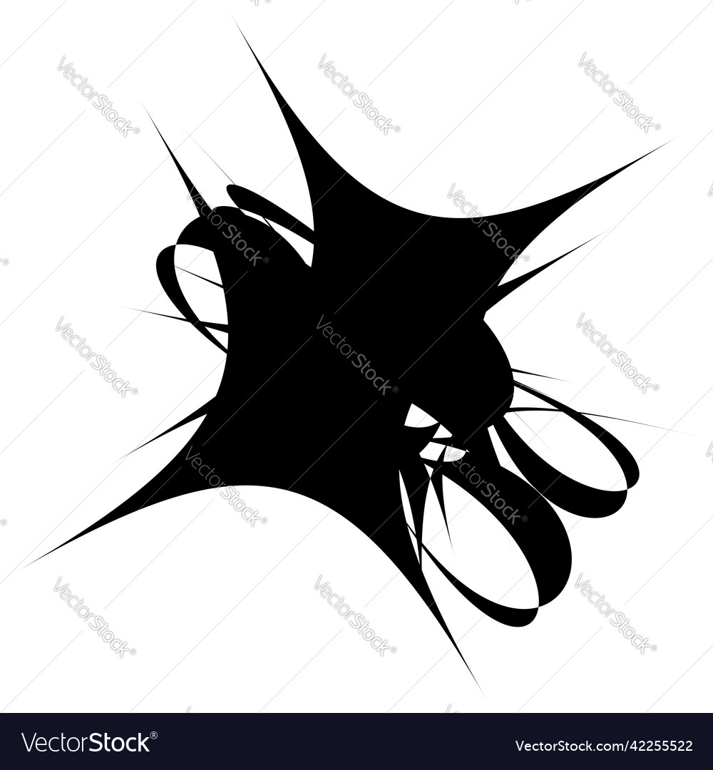Abstract random geometric shape non figural vector image Abstract random geometric shape non figural