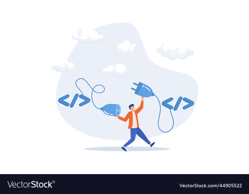 Api Anwendungs-Programmierschnittstelle zum Anschluss vector image Api Anwendungs-Programmierschnittstelle zum Anschluss