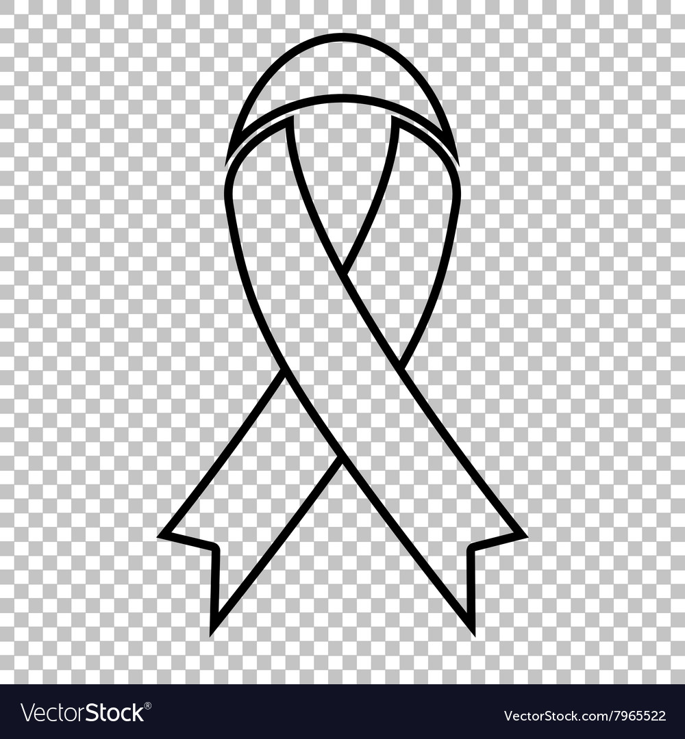 Black awareness ribbon Royalty Free Vector Image