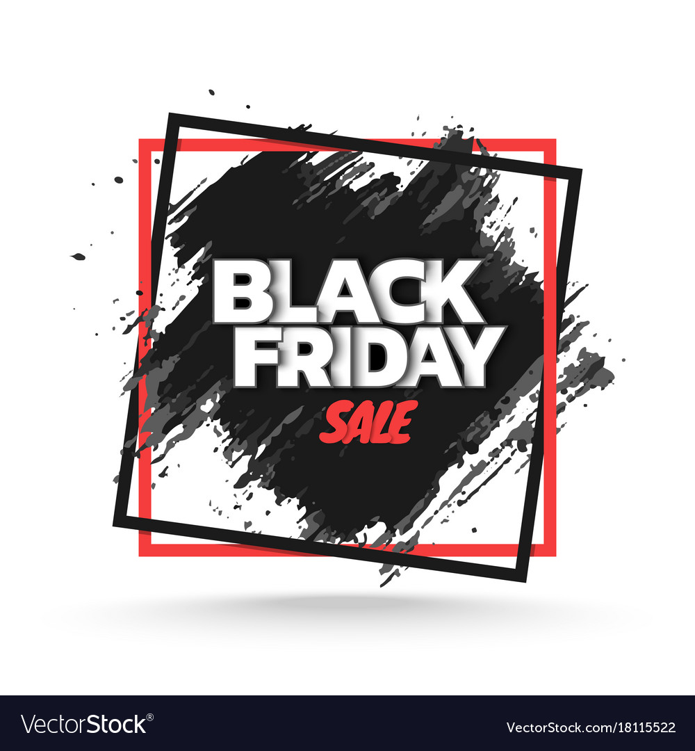 black friday sale background banner template vector image