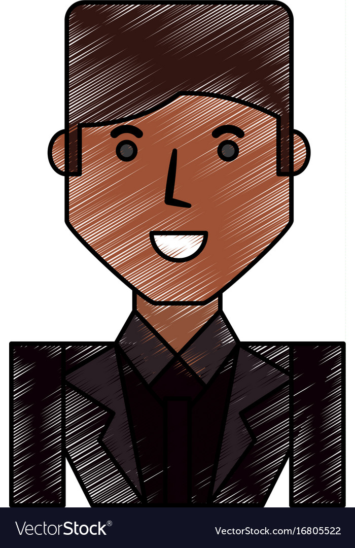 Businessman profile cartoon