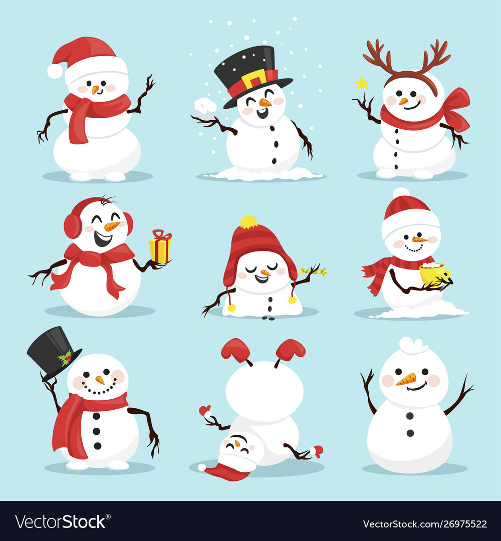 Cute Christmas Snowman Clipart