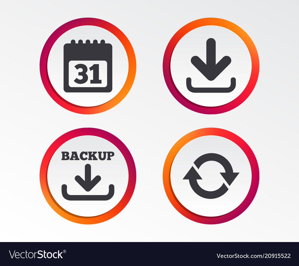 download and backup signs calendar rotation vector image rotation calendar