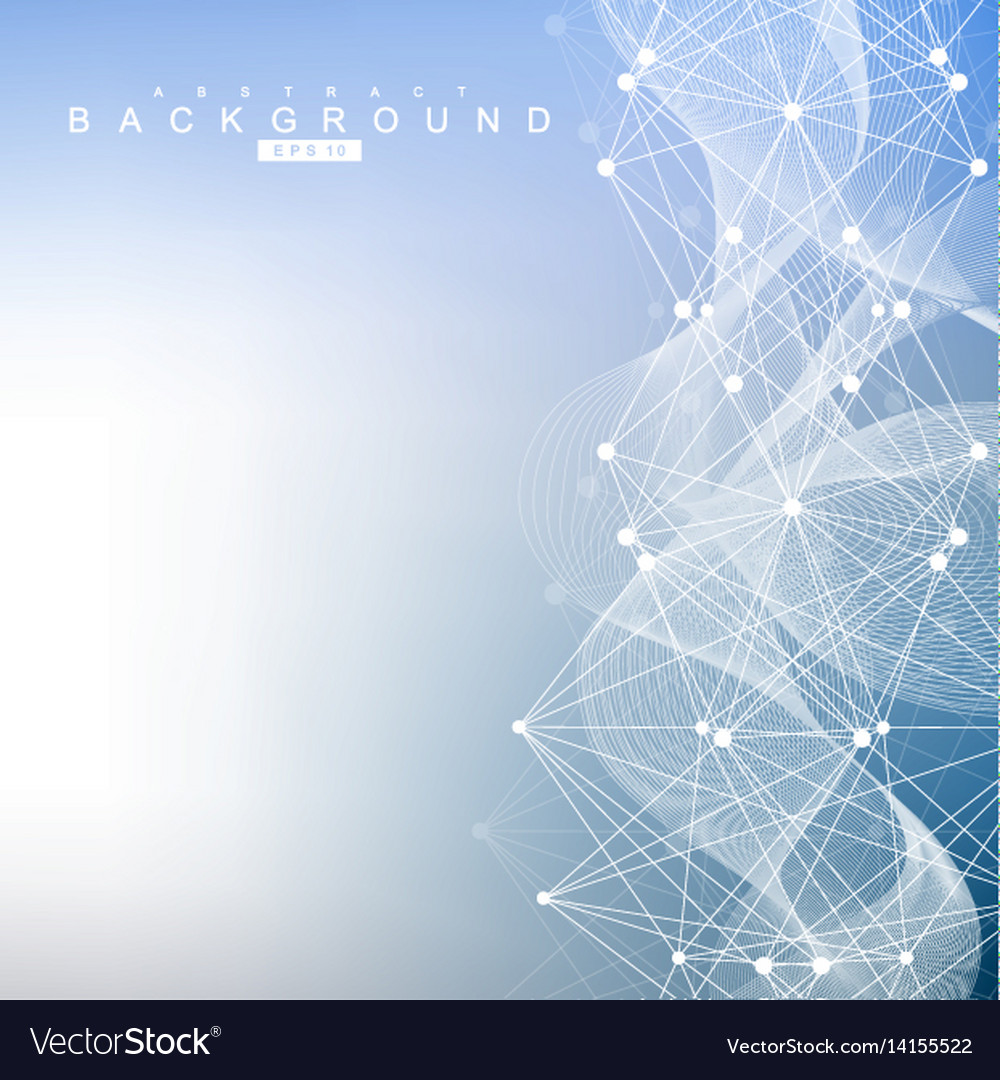 Geometric abstract background with connected line