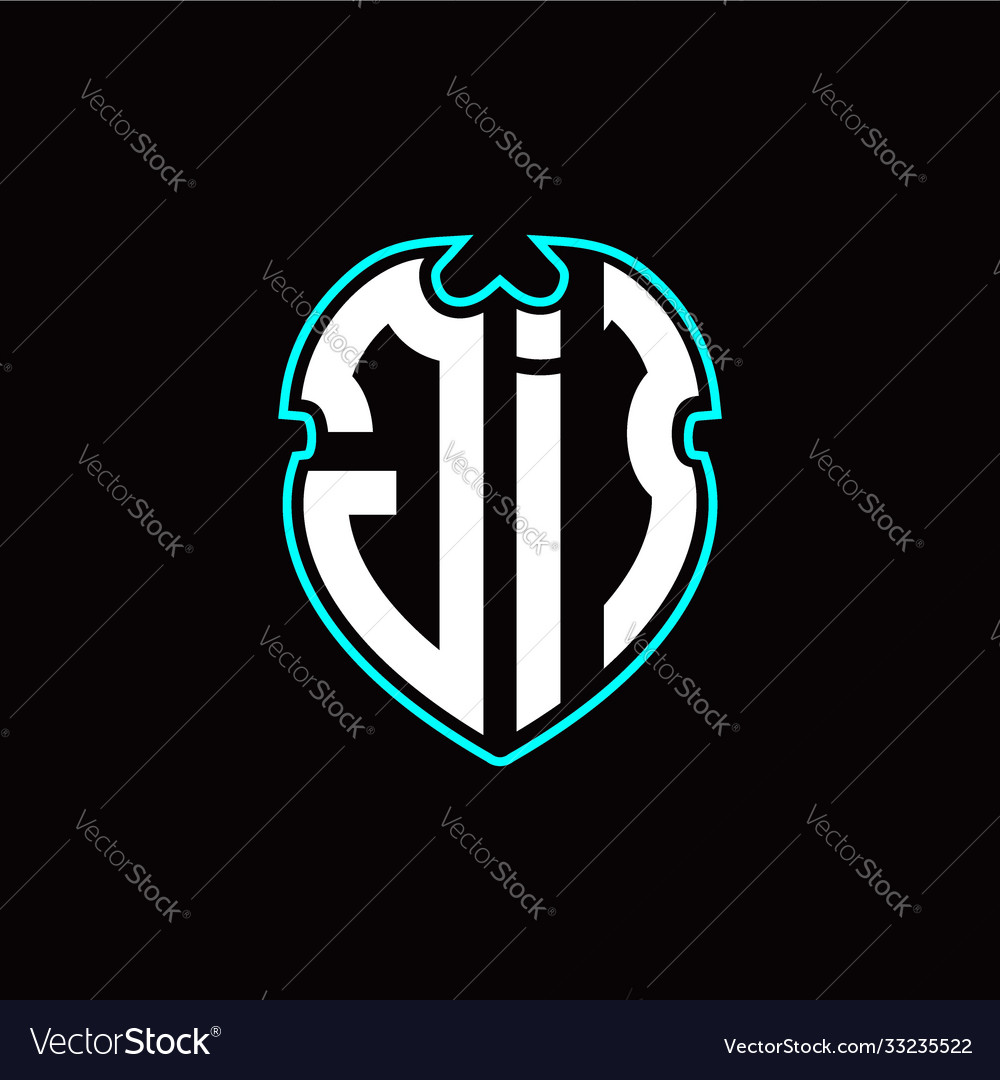 J i initial logo design with a shield shape vector image J i initial logo design with a shield shape