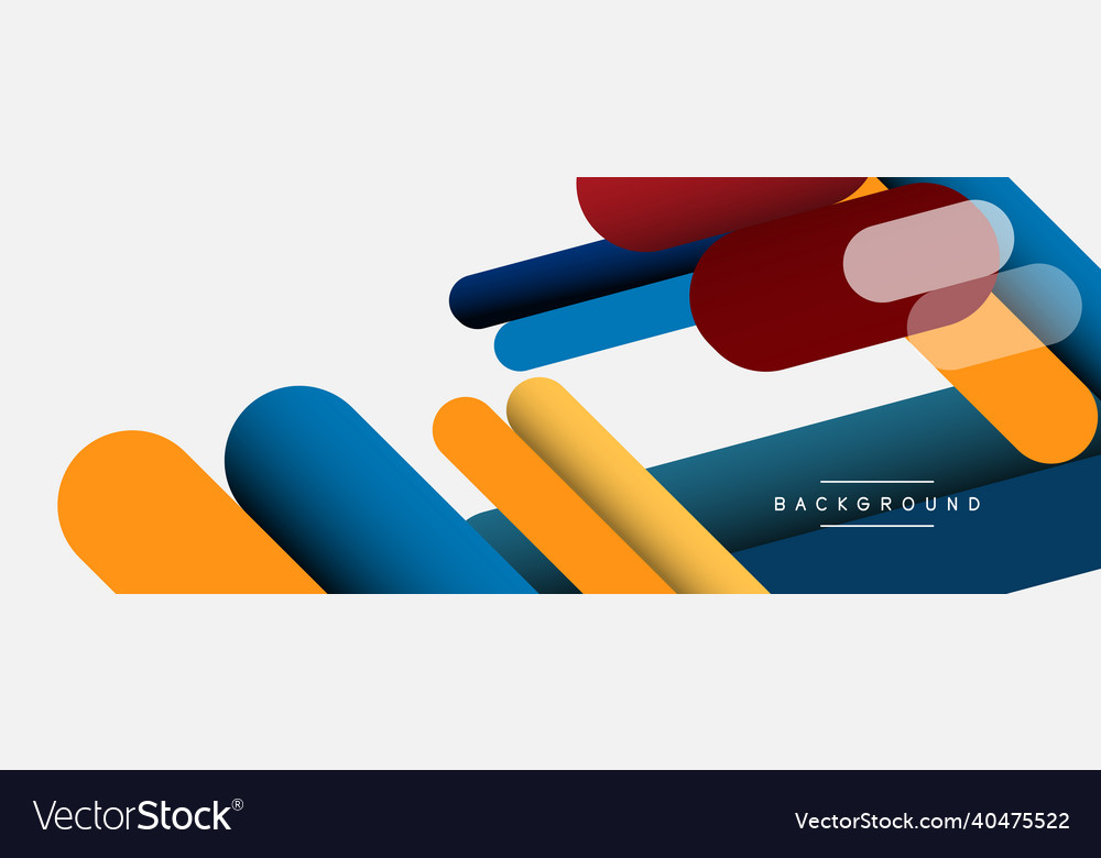 Overlapping round shapes and lines background vector image Overlapping round shapes and lines background