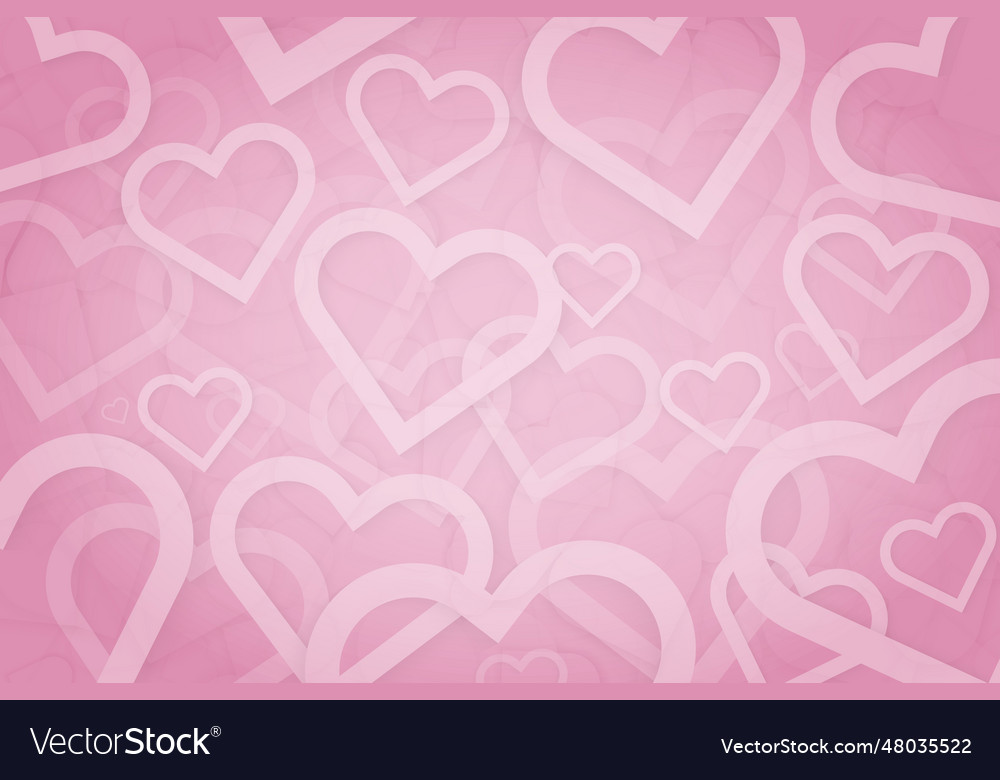 Pink background with shapes of heart