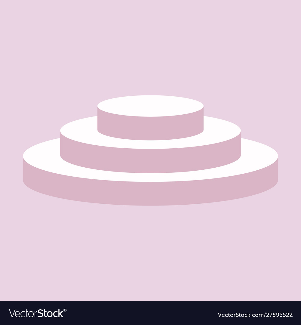Podium objects isolated on white background vector image Podium objects isolated on white background