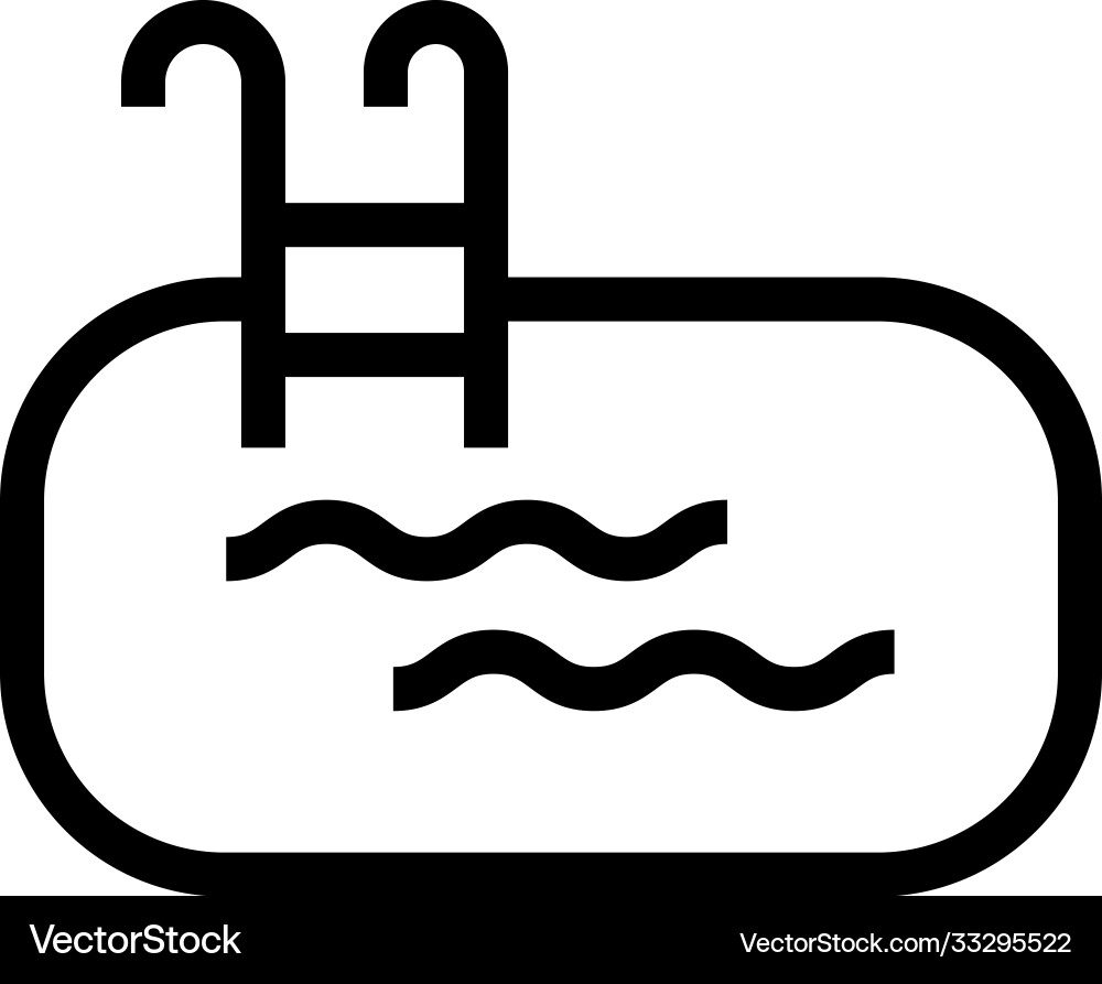 Pool line icon Royalty Free Vector Image - VectorStock
