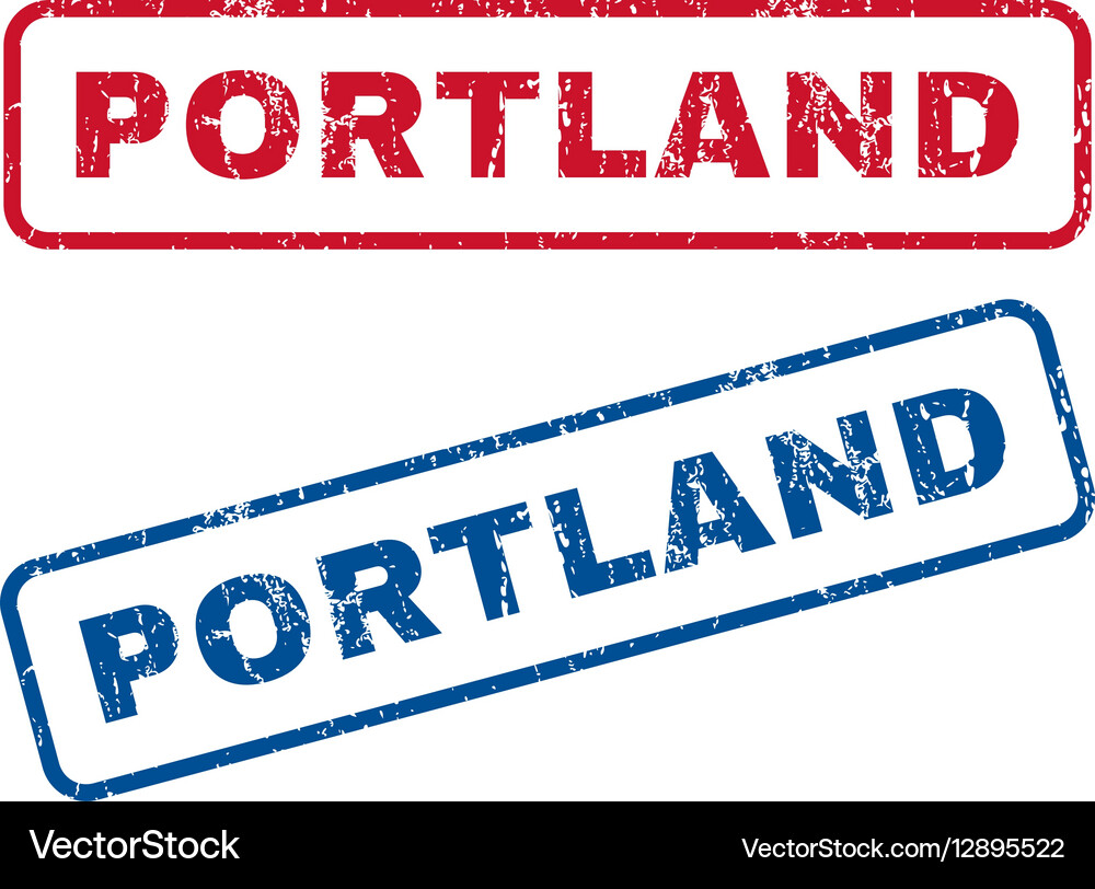 Portland Rubber Stamps Royalty Free Vector Image