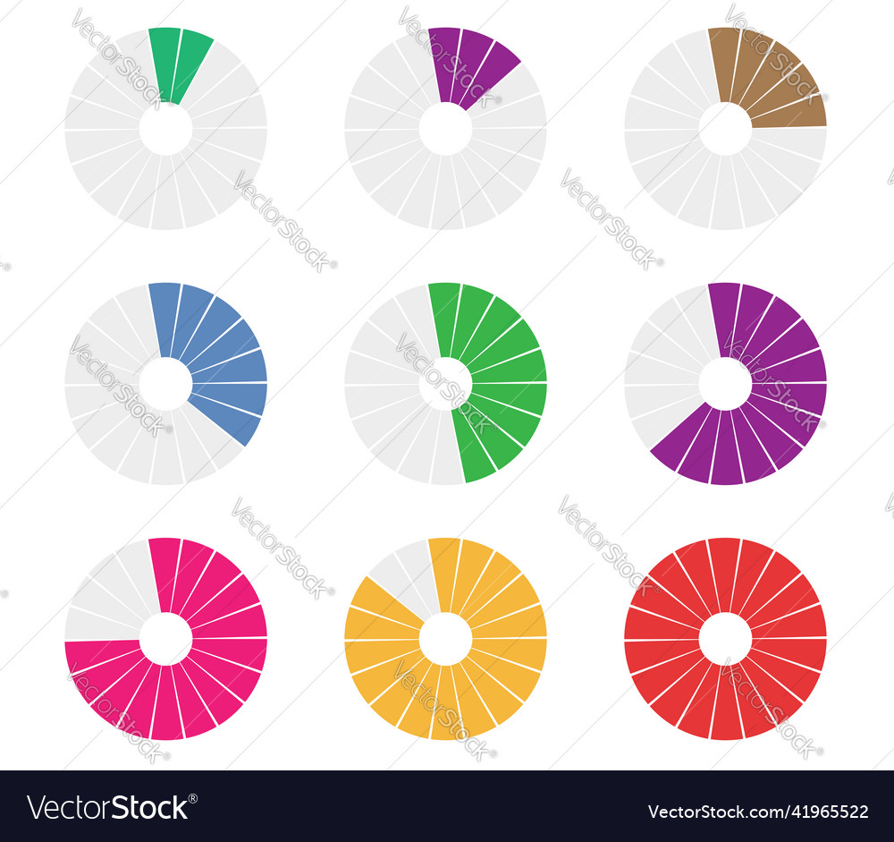 Preloader circular loading bar pie chart vector image Preloader circular loading bar pie chart