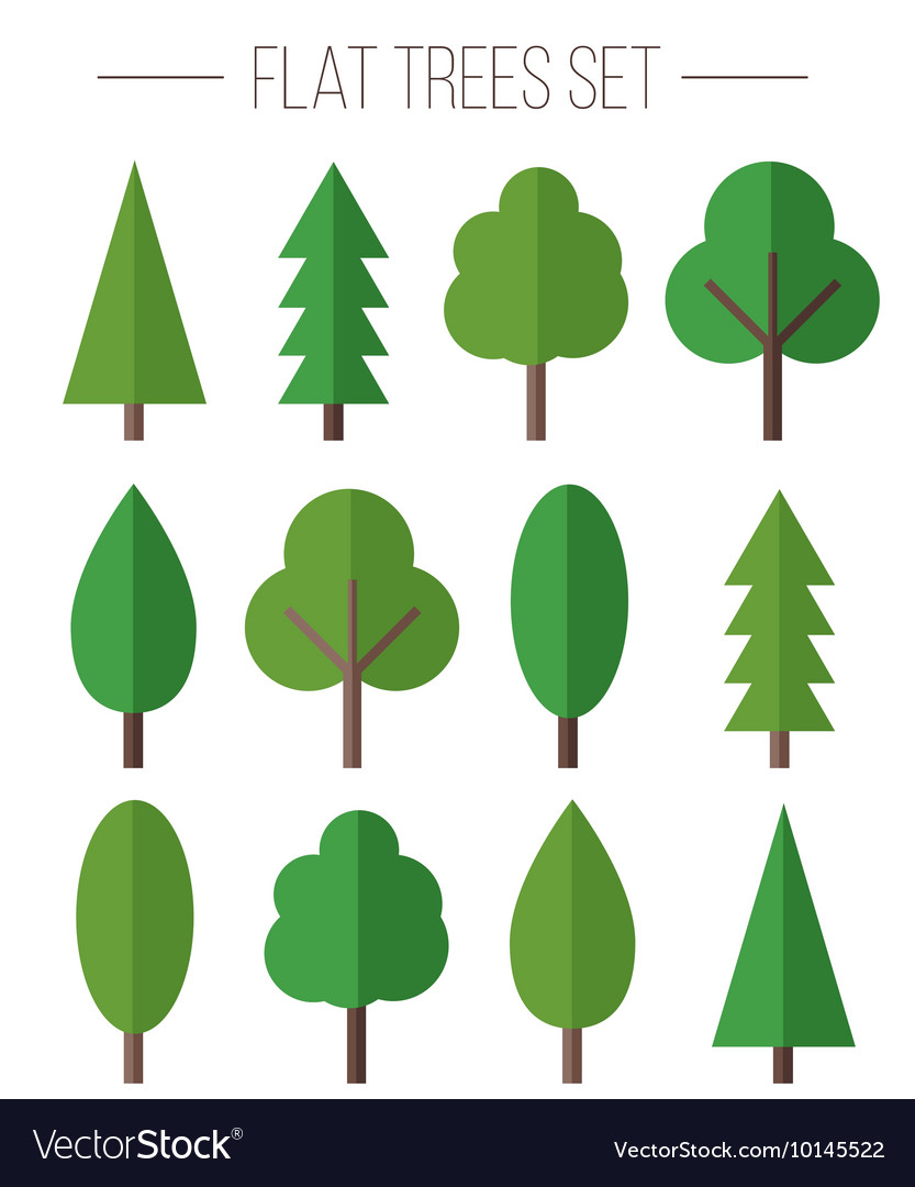 Set of flat trees