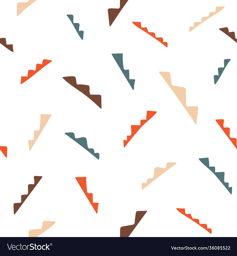 Simple abstract shape repeat pattern design vector image Simple abstract shape repeat pattern design