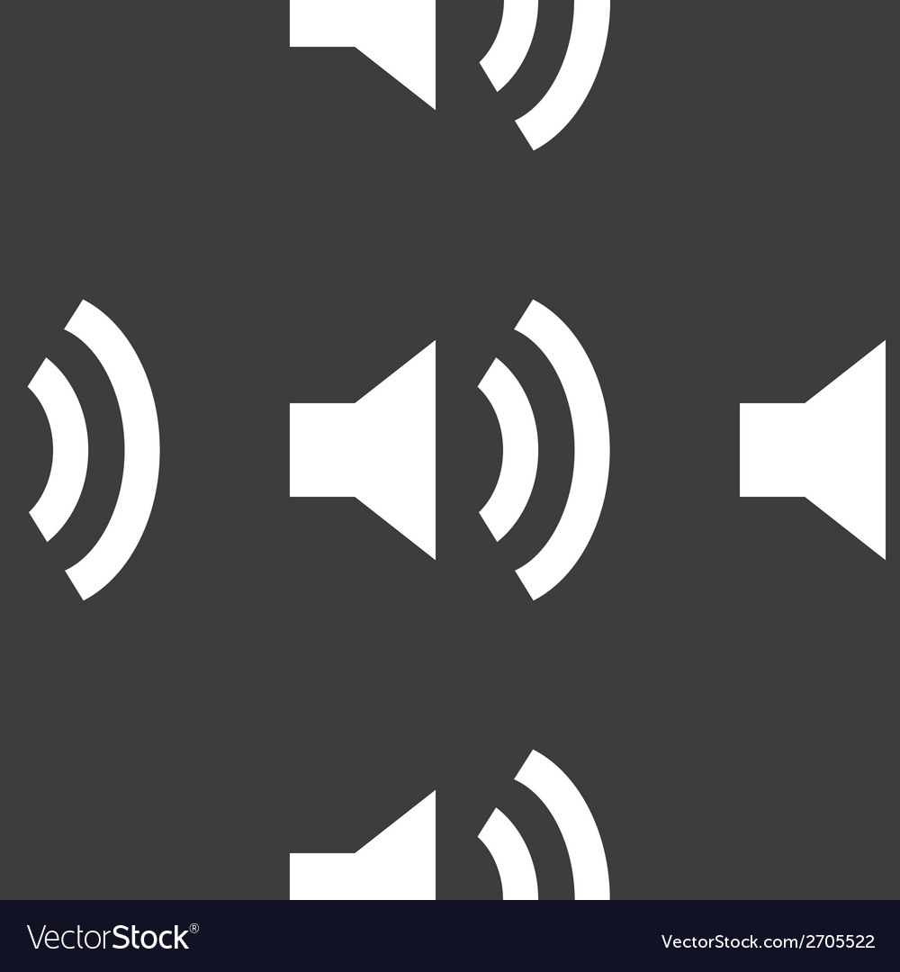 Speaker web icon flat design seamless pattern