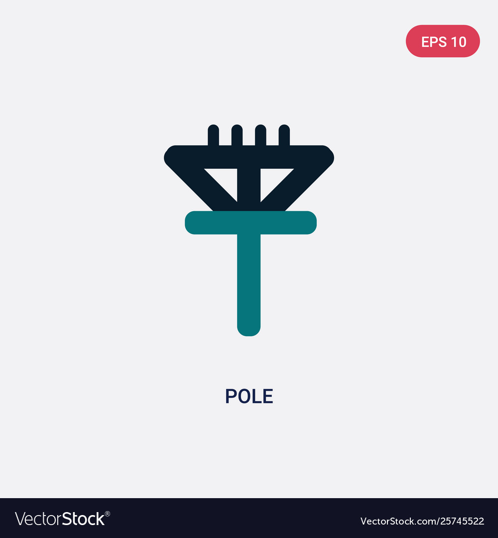 Two color pole icon from maps and flags concept vector image Two color pole icon from maps and flags concept