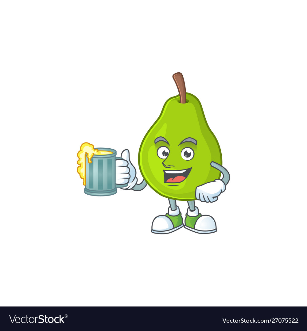 With juice guava fruit ripe mascot cartoon style