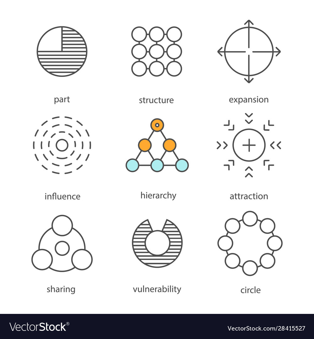 Abstract Icon Set - Linear Symbols