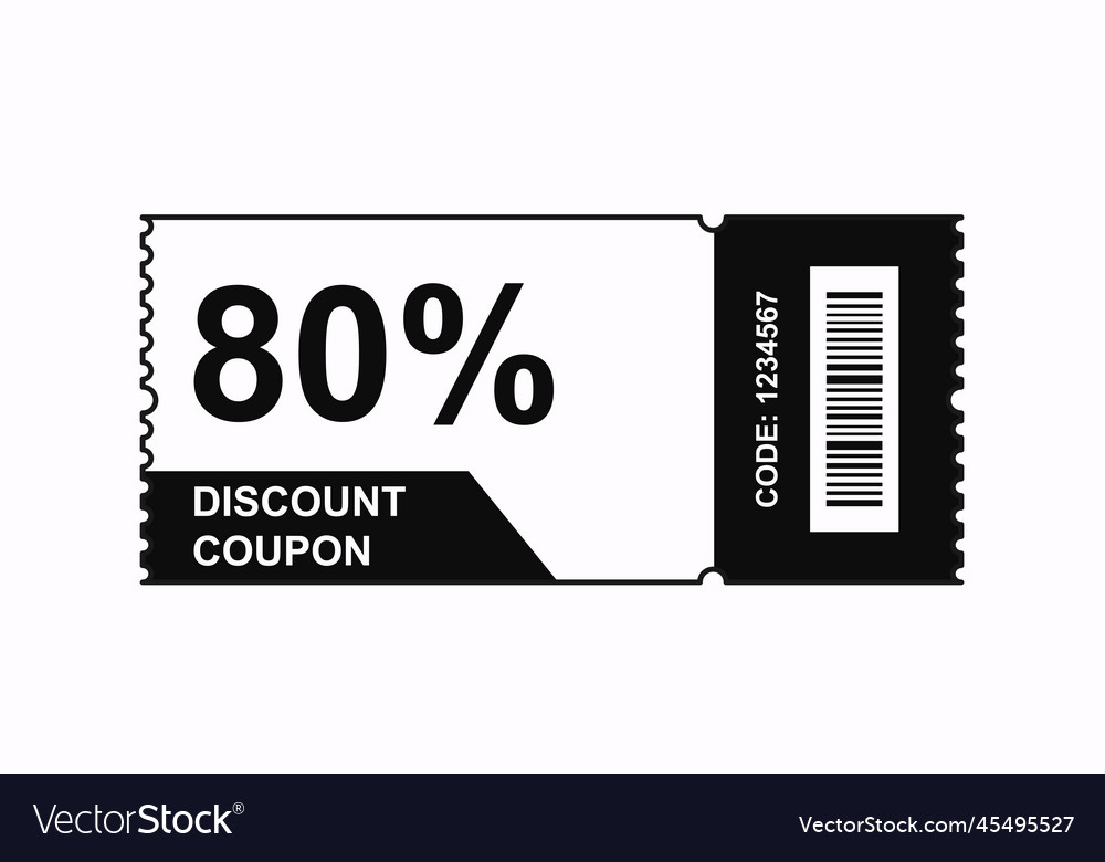 Black and white coupon or ticket