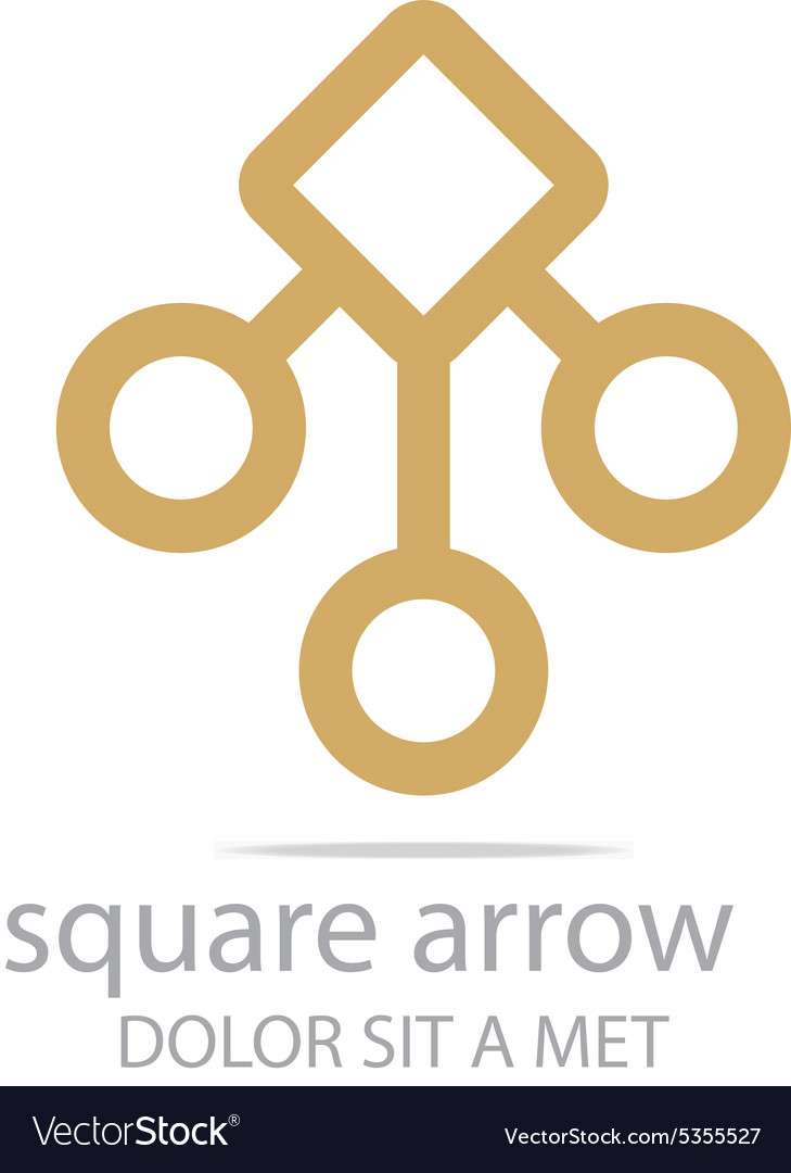 Design square arrow icon symbol abstract