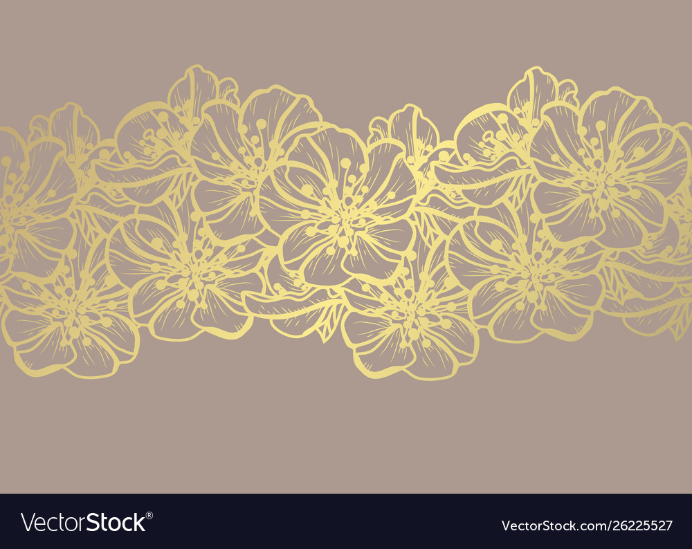 Golden floral pattern