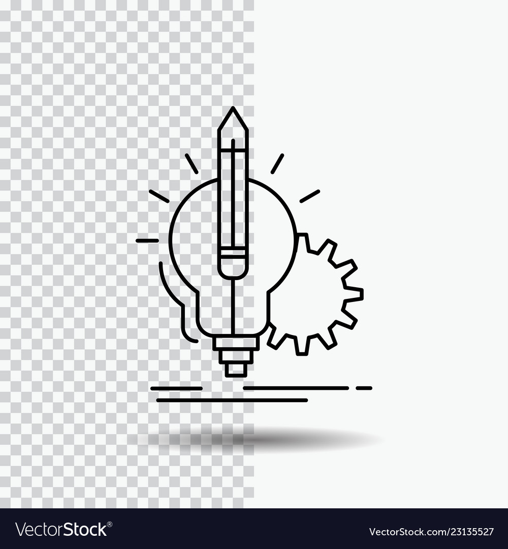 Idea insight key lamp lightbulb line icon