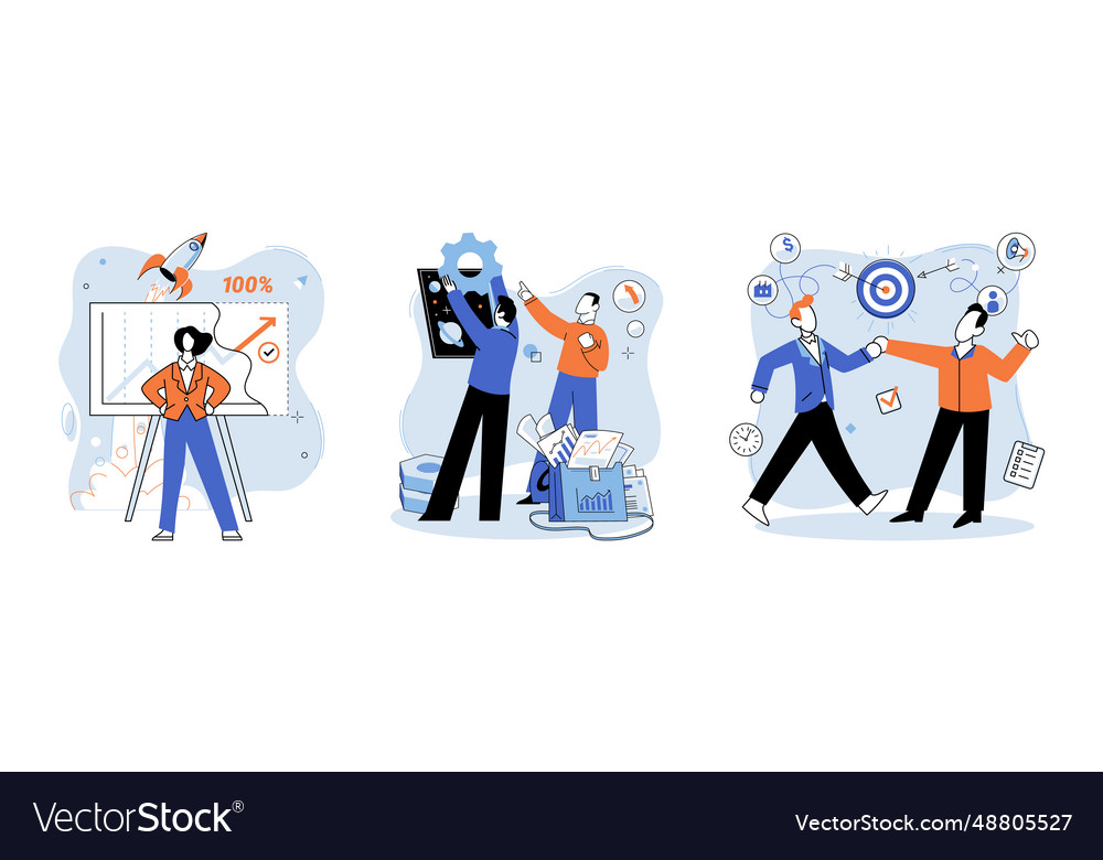 Project launch a exciting vector image Project launch a exciting