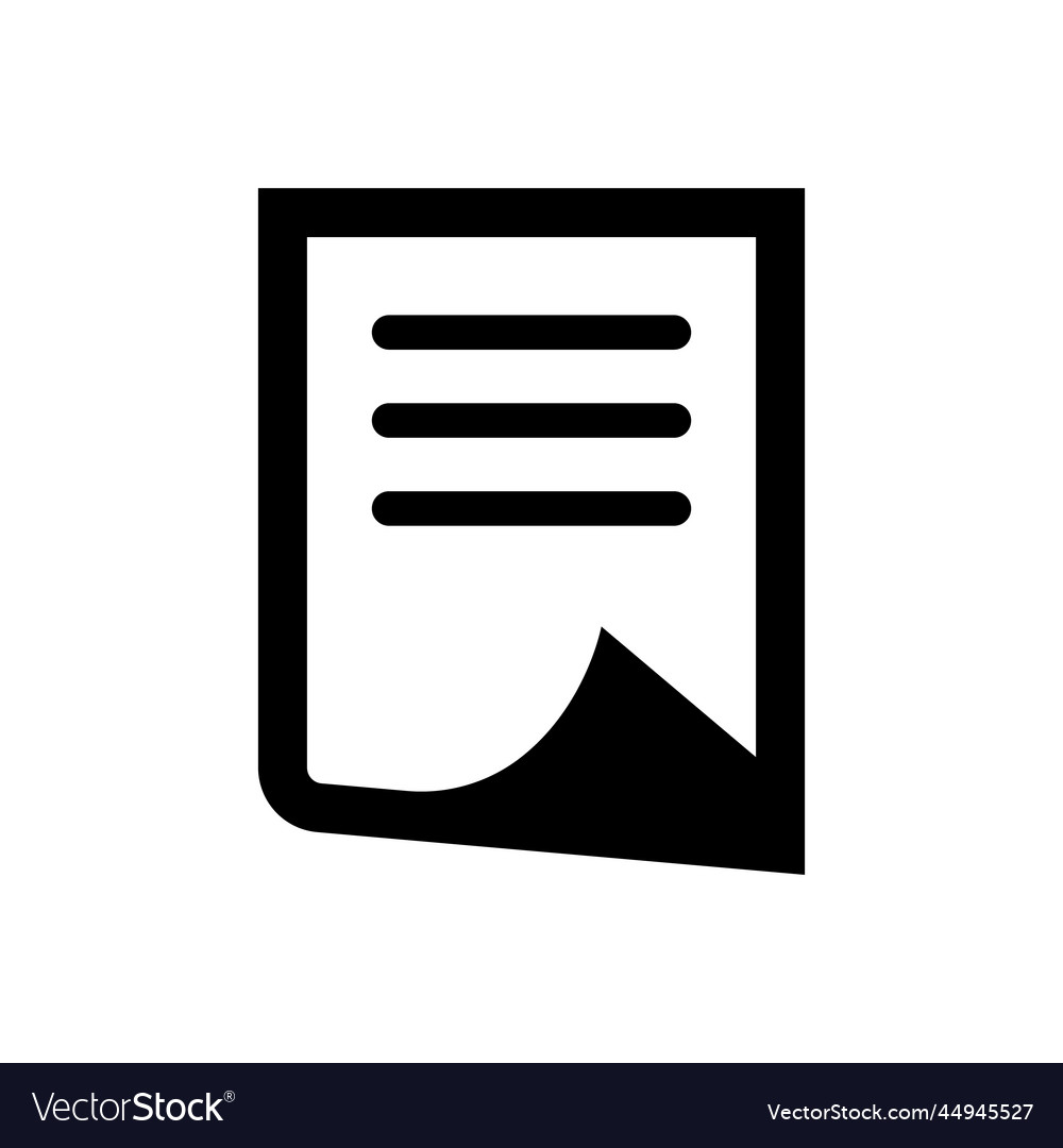 Simple memo and file icon vector image Simple memo and file icon