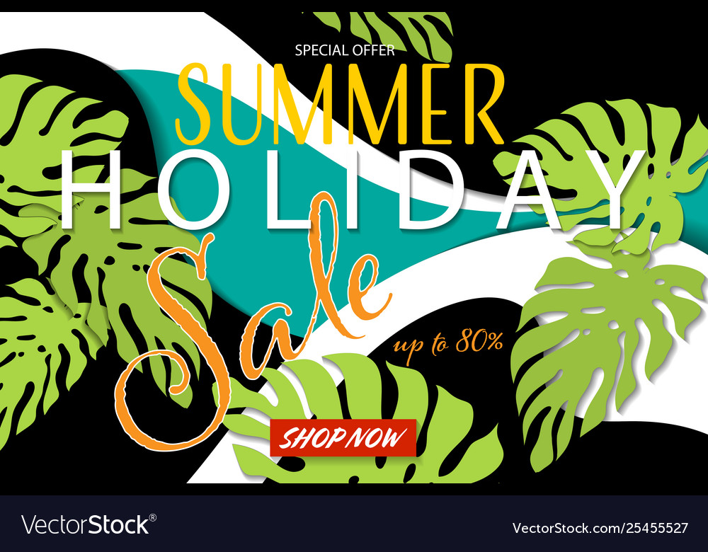 Summer holiday sale banner template