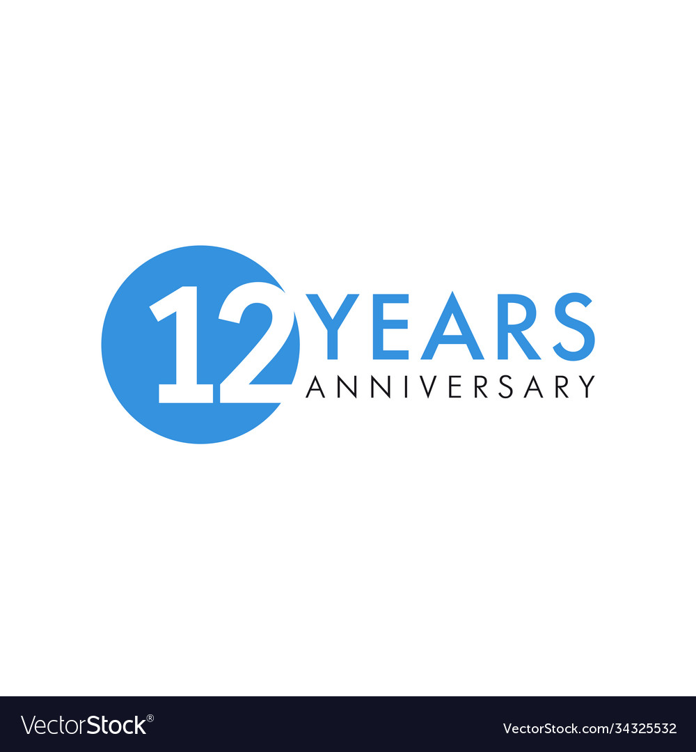 Premium Vector  Number 12 logo icon design 12nd birthday logo number 12nd  anniversary