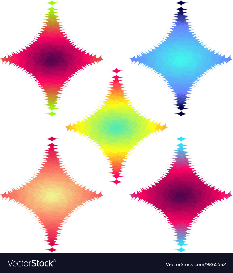 Abstract halftone design rhombus elements set