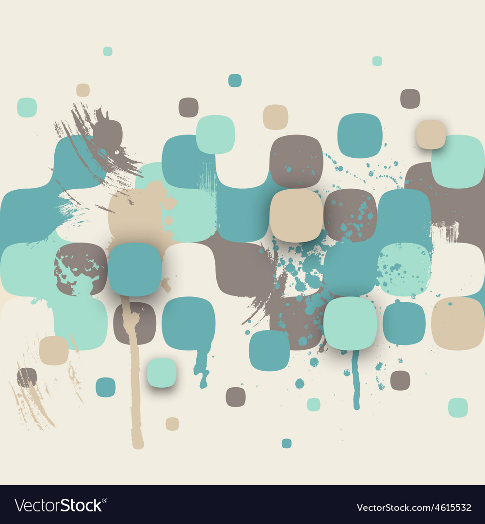 Abstract texture with squares and paint splashes