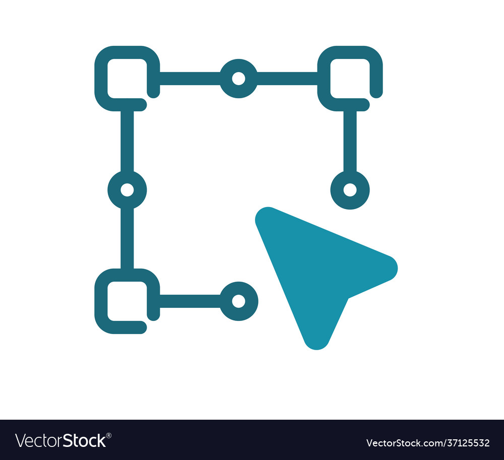 Anchor pointer single isolated icon with solid