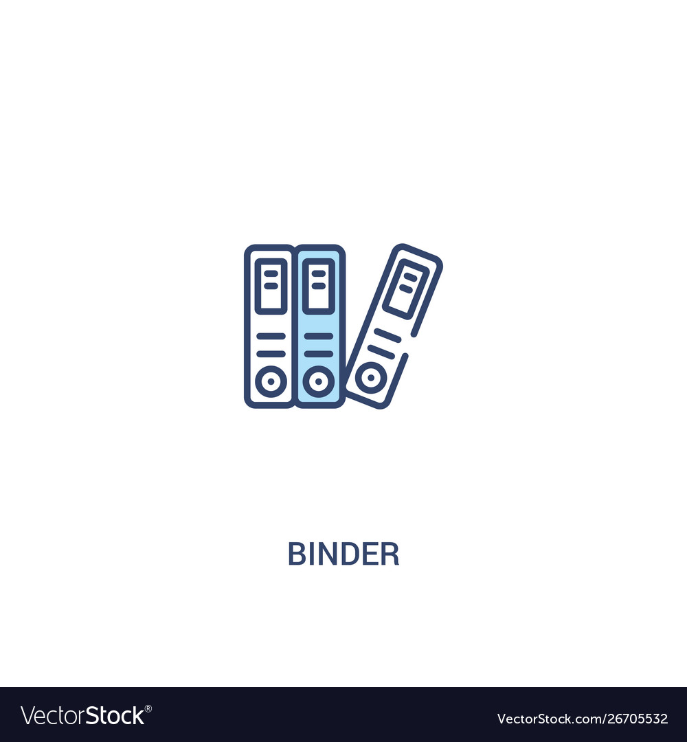 Binder concept 2 colored icon simple line element vector image Binder concept 2 colored icon simple line element