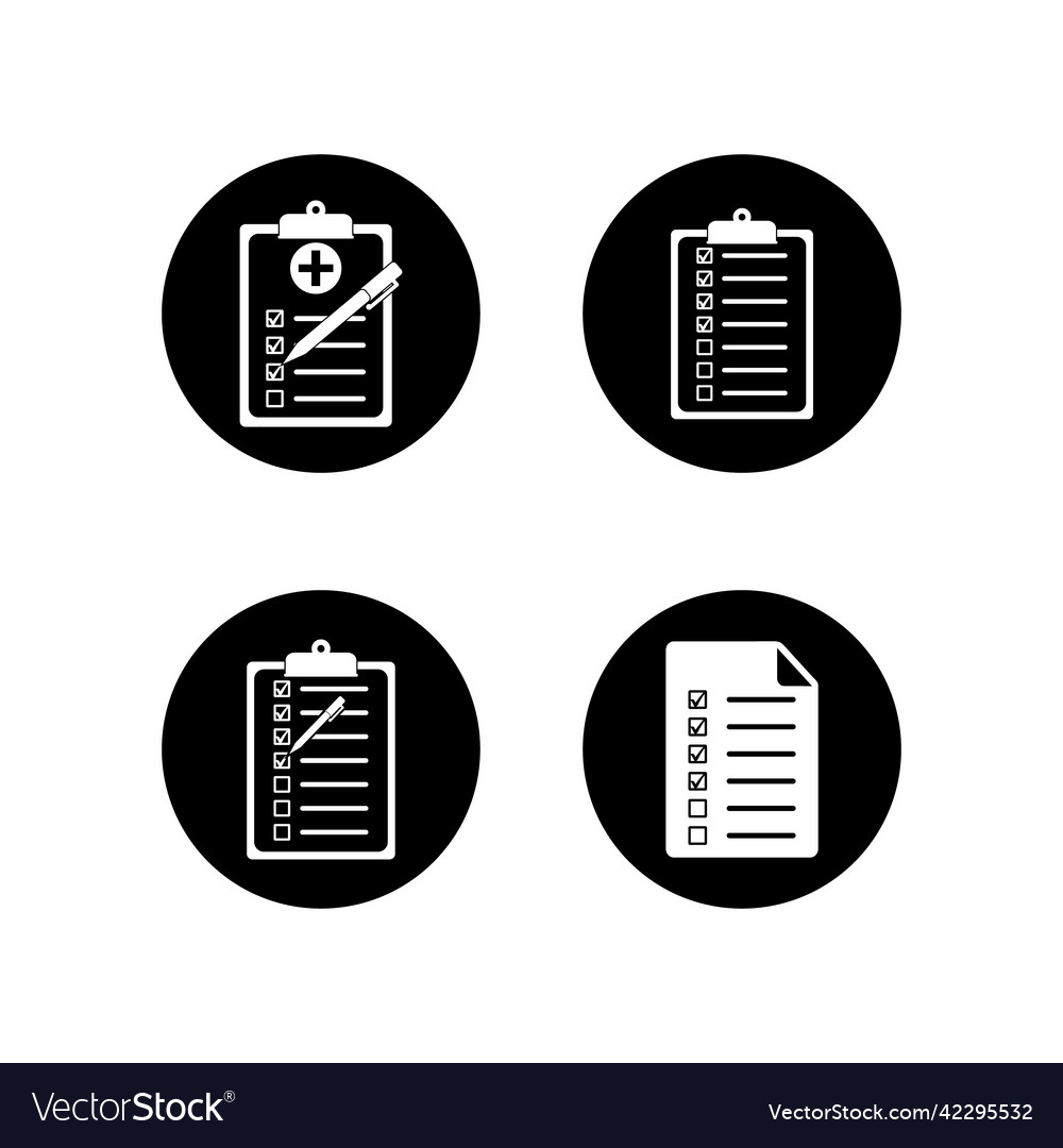 Checklist icon rounded button style eps