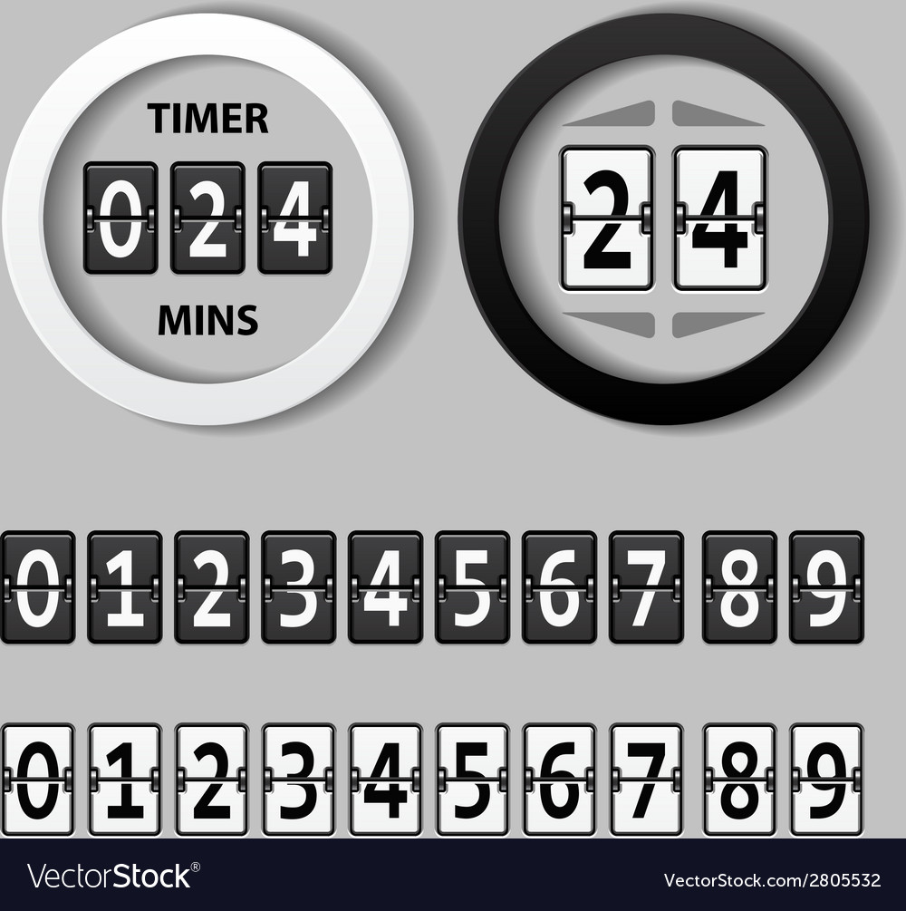 Countdown round mechanical timer
