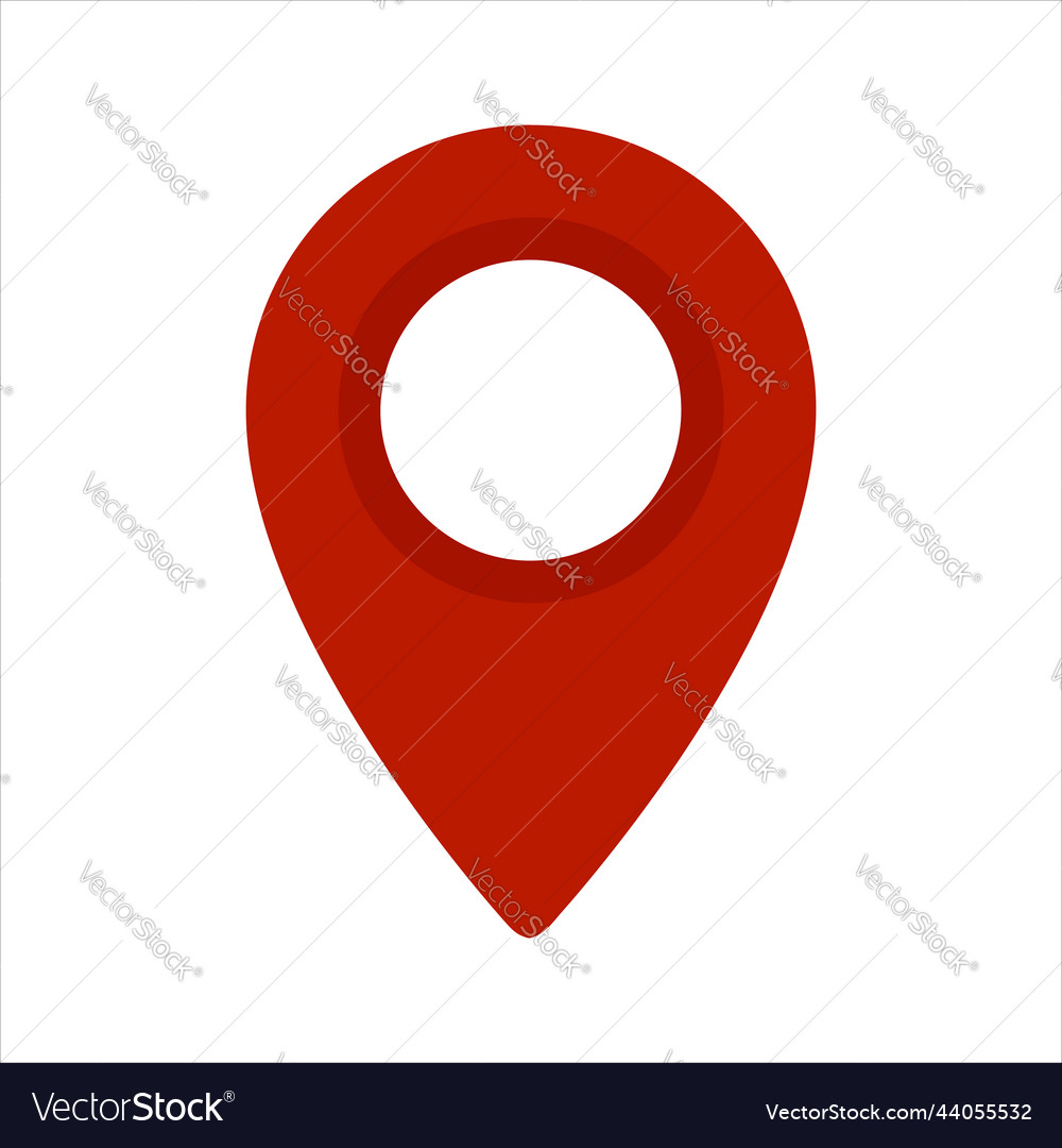 Location pin 3d red map gps pointer symbol vector image Location pin 3d red map gps pointer symbol