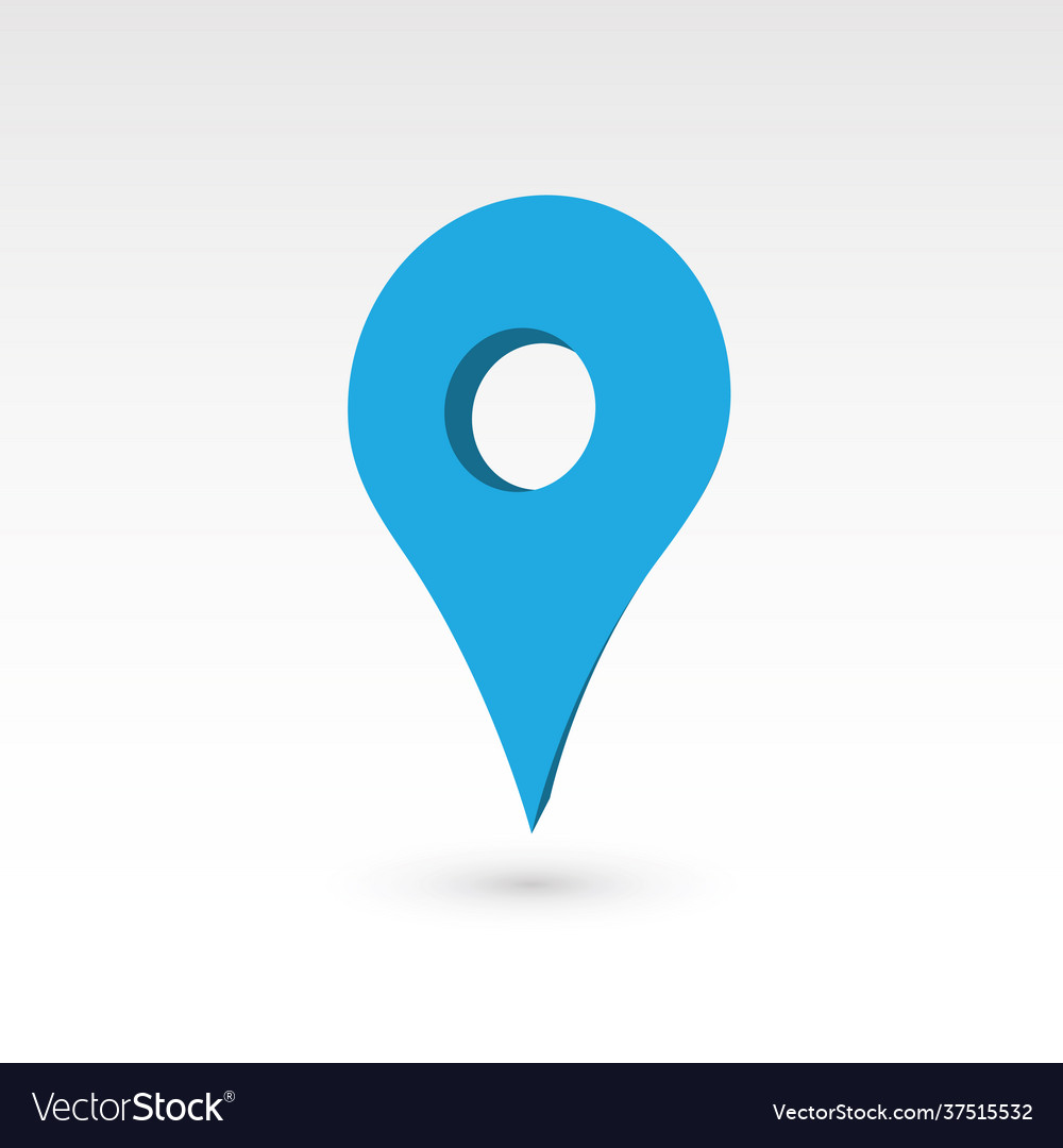 Map pointer - 3d object vector image Map pointer - 3d object