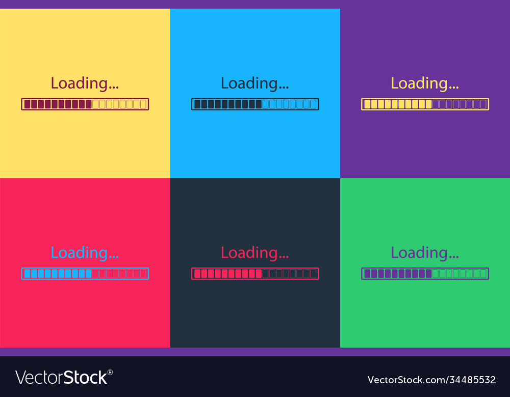Pop art loading icon isolated on color background vector image Pop art loading icon isolated on color background